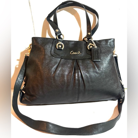 Coach vintage Black Leather Women' satchel Bag - Picture 1 of 10